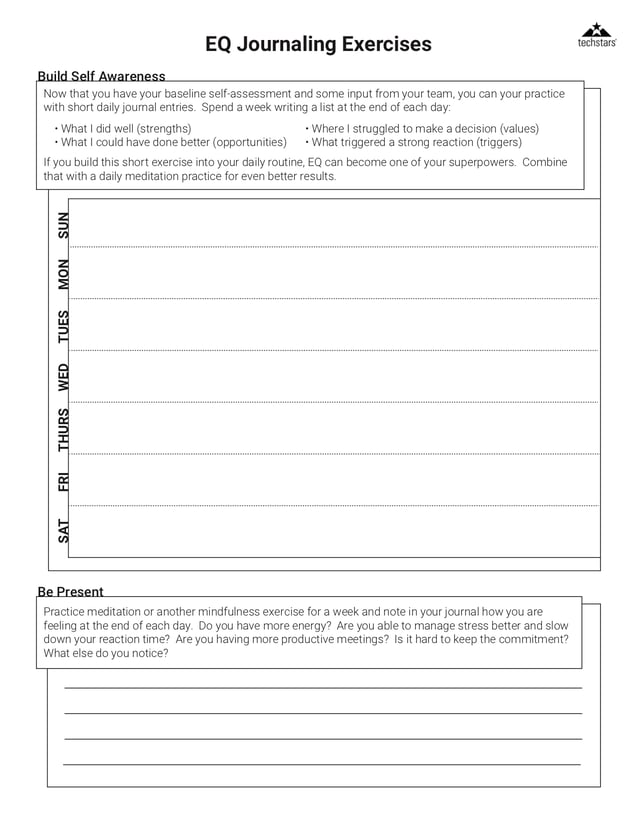 EQ for Entrepreneurs Worksheet